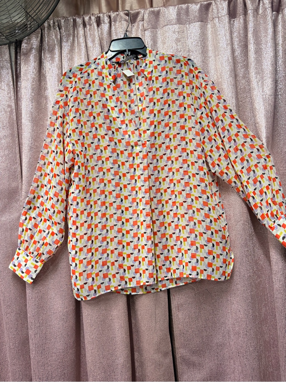 Women Lightweight Patterned Button-Up Jacket - White Multi
